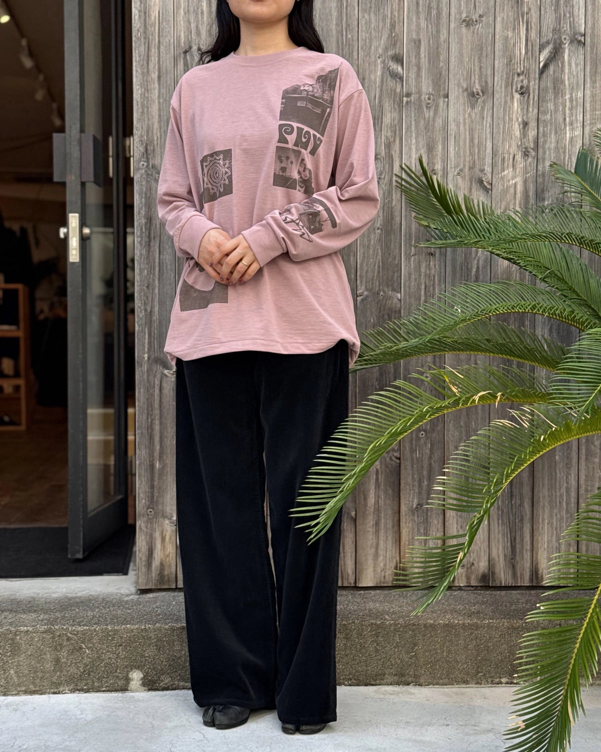 PHEENY / Recycled Polyester Photo L/S Tee (PA26-CS13)