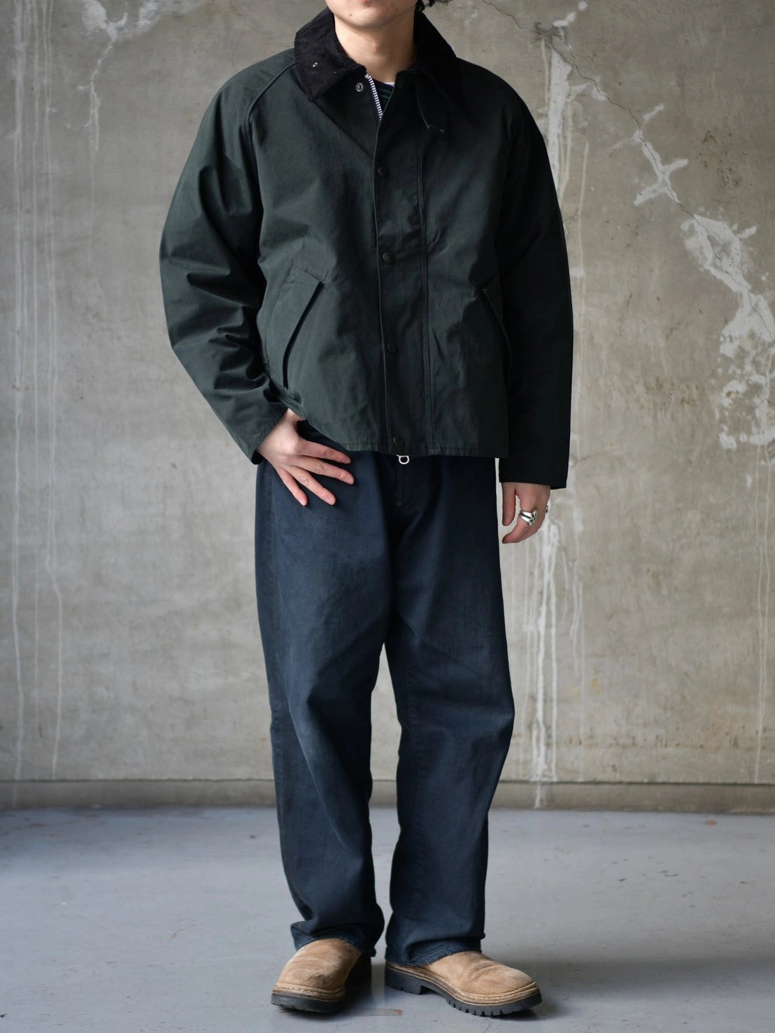 Barbour / 【TRANSPORT / トランスポート】ピーチスキン コットン ショートレングスブルゾン (261MCA0931)