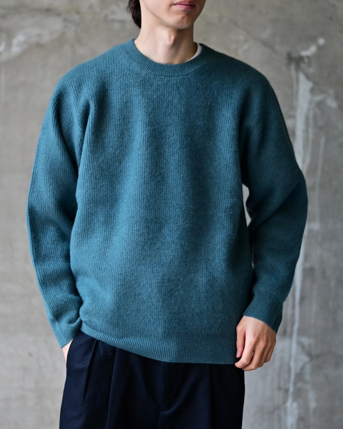 BATONER / CASHMERE FOX CREW NECK (BN-26FM-060)