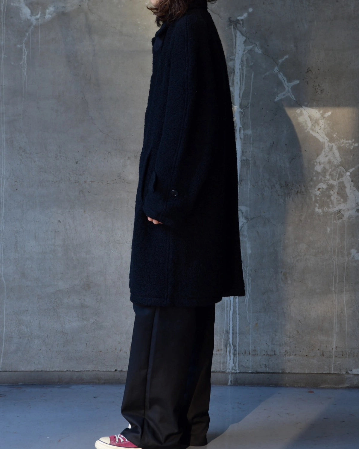 BEDWIN & THE HEARTBREAKERS / WOOL BALMACAAN COAT "Balmacaan" (26AB5659)