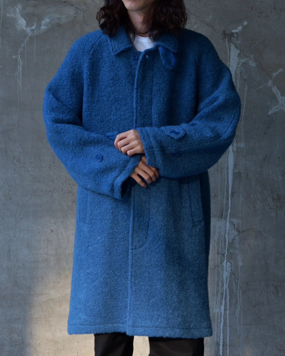 BEDWIN & THE HEARTBREAKERS / WOOL BALMACAAN COAT "Balmacaan" (26AB5659)