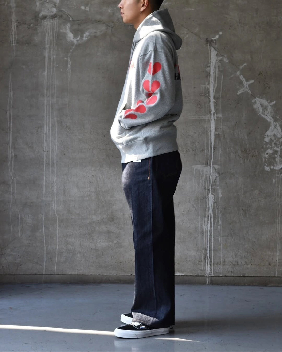 BEDWIN & THE HEARTBREAKERS / L/S PRINTED HOODIE ”STANLEY” (25SB2209)