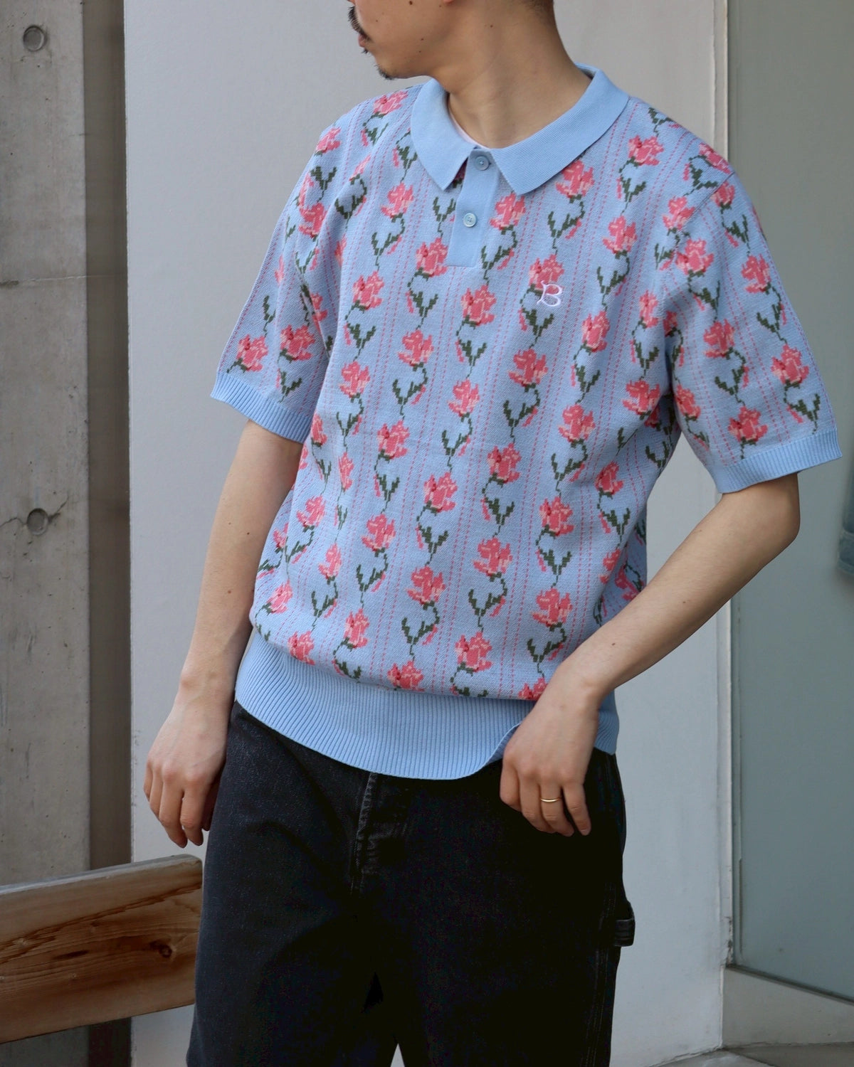BoTT / Flower S/S Knit Polo