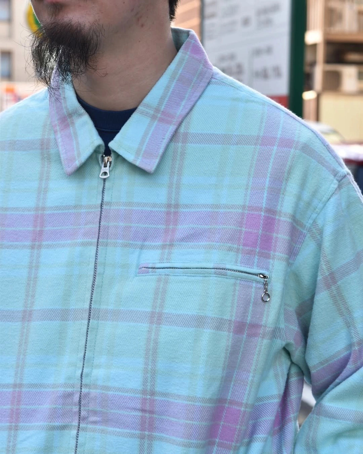 CHALLENGER / PLAID ZIP UP SHIRT (CLG-SH 025-001)