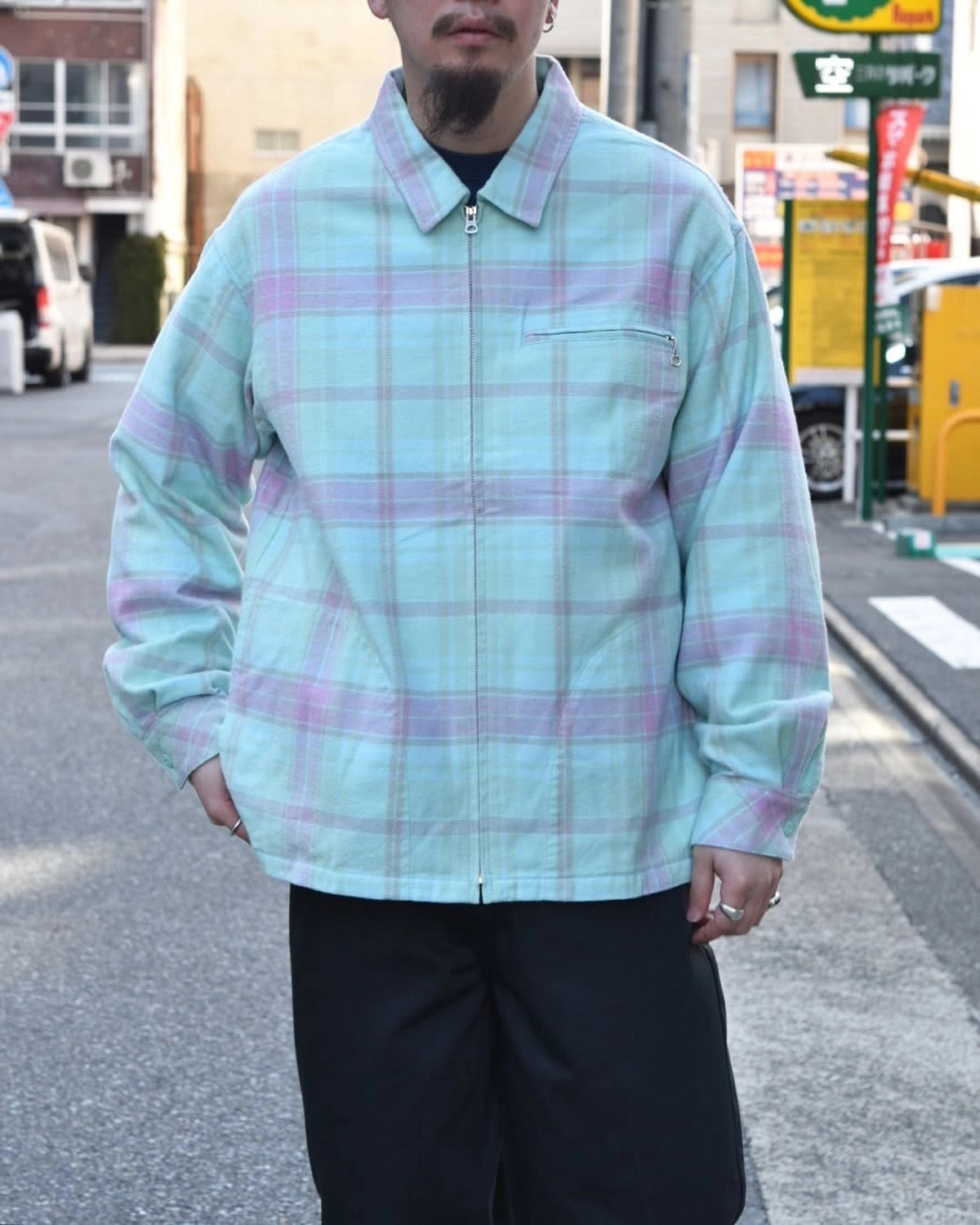 CHALLENGER / PLAID ZIP UP SHIRT (CLG-SH 025-001)