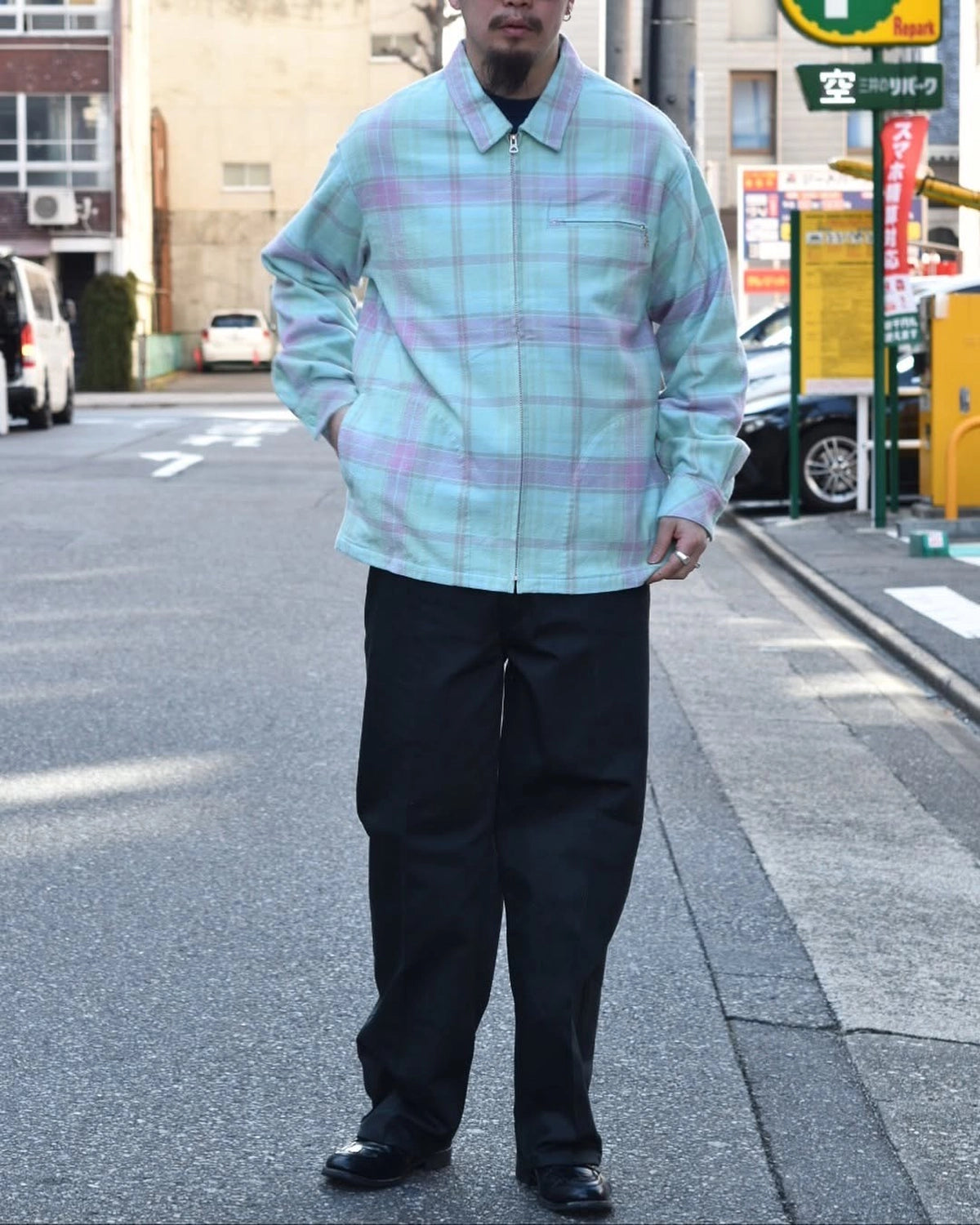 CHALLENGER / PLAID ZIP UP SHIRT (CLG-SH 025-001)