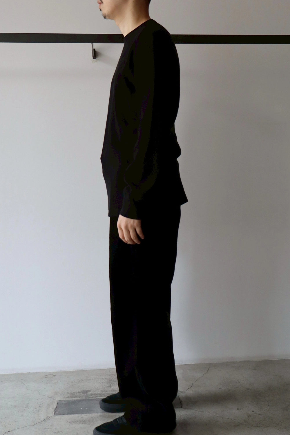 COMOLI / コットンカシミヤ ワッフル長袖クルー (C03-05018)