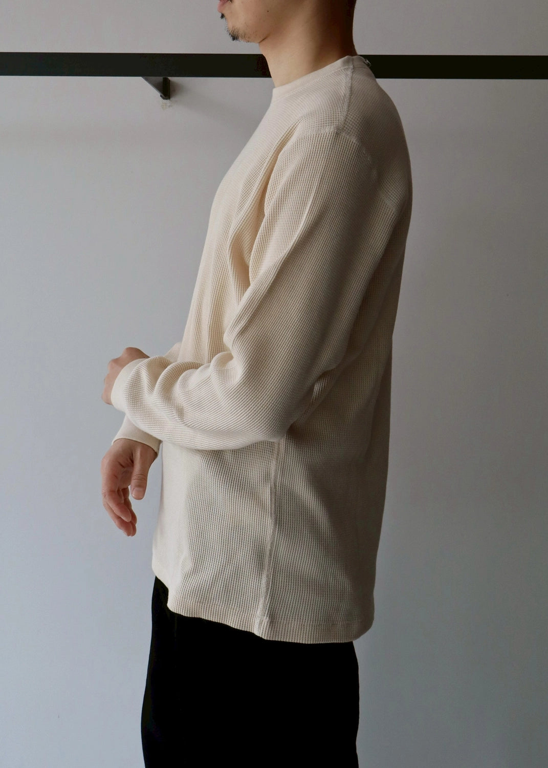 COMOLI / コットンカシミヤ ワッフル長袖クルー (C03-05018)