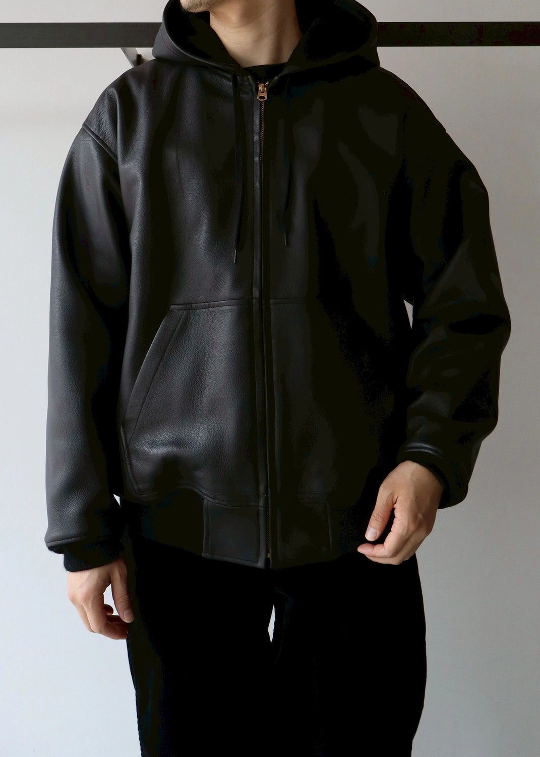 COMOLI / カーフスキン ジップパーカ (C03-01028)