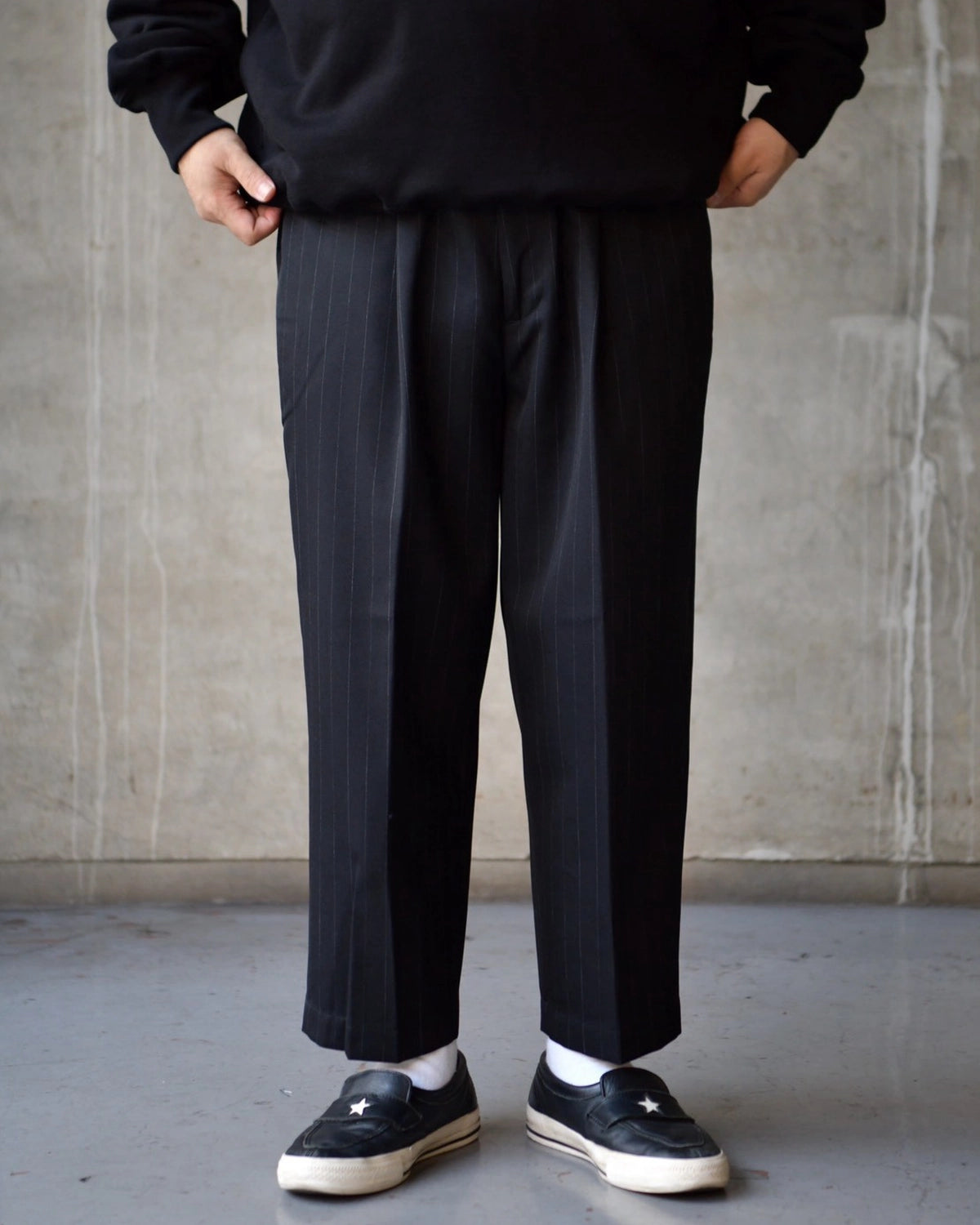 COOTIE PRODUCTIONS / Wool Gabardine Ankle Cut Easy Trousers (CTE-26A107)