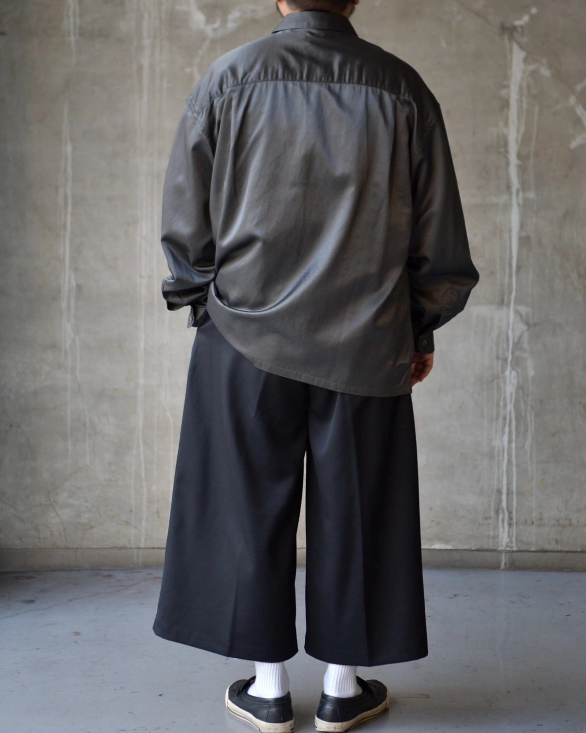 COOTIE PRODUCTIONS / Pigment Bleach V/C Satin L/S Board Shirt (CTE-26A407)