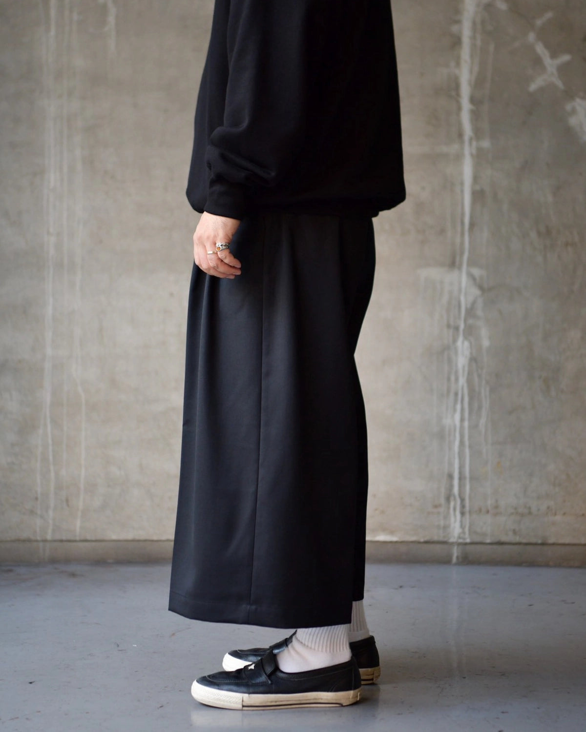 COOTIE PRODUCTIONS / Wool Gabardine Shin Cut Easy Trousers (CTE-26A106)