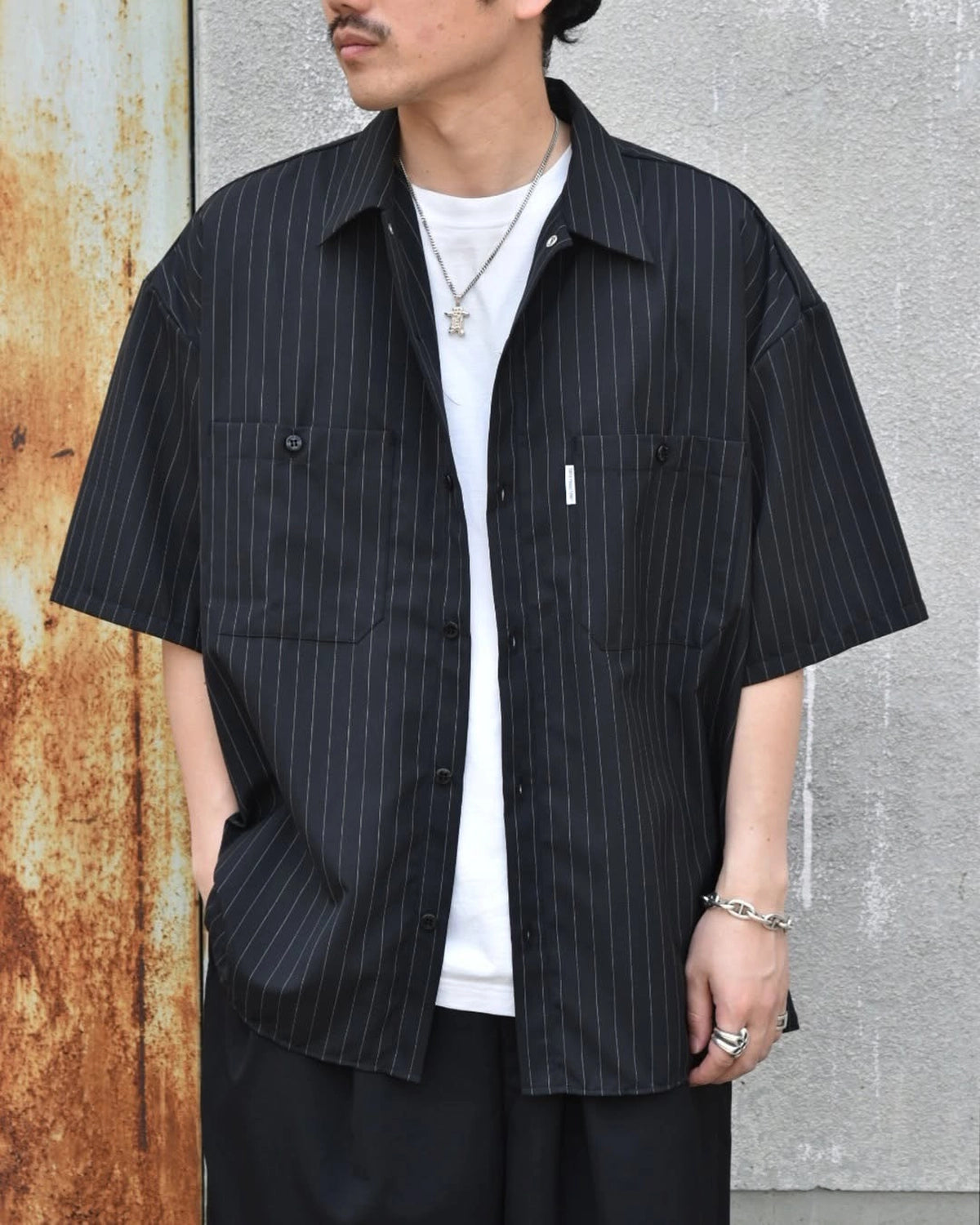 COOTIE PRODUCTIONS® / T/W Work S/S Shirt (CTE-25S402-STRIPE)