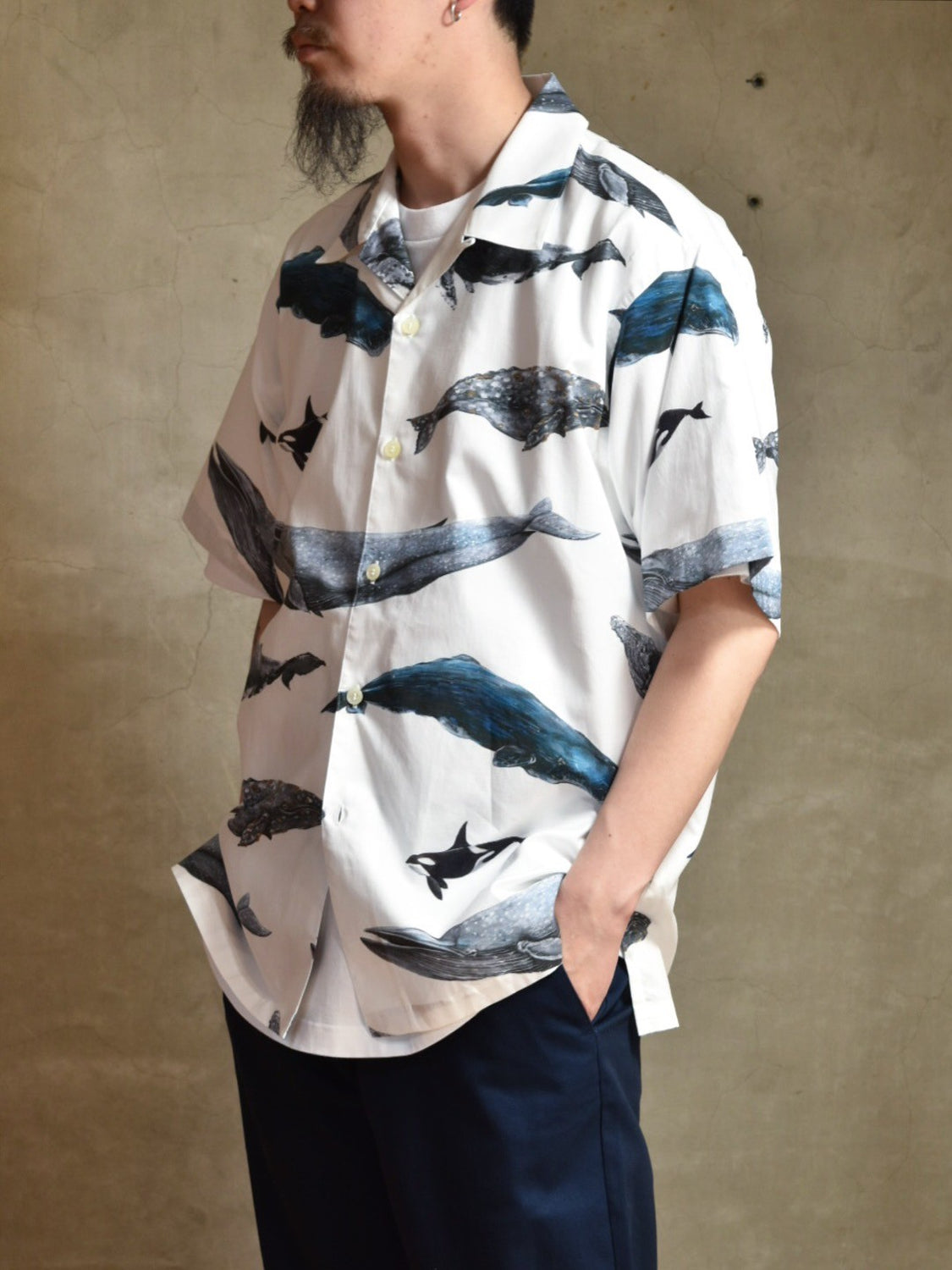 DESCENDANT / SEAFARERS TEXTILE SS SHIRT (251TQDS-SHM07)