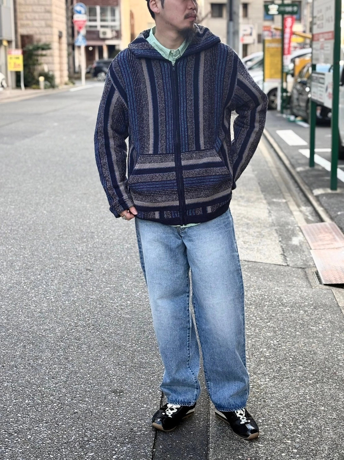 DESCENDANT / SPICOLI HOODED LS SHIRT (251MADS-SHM01)