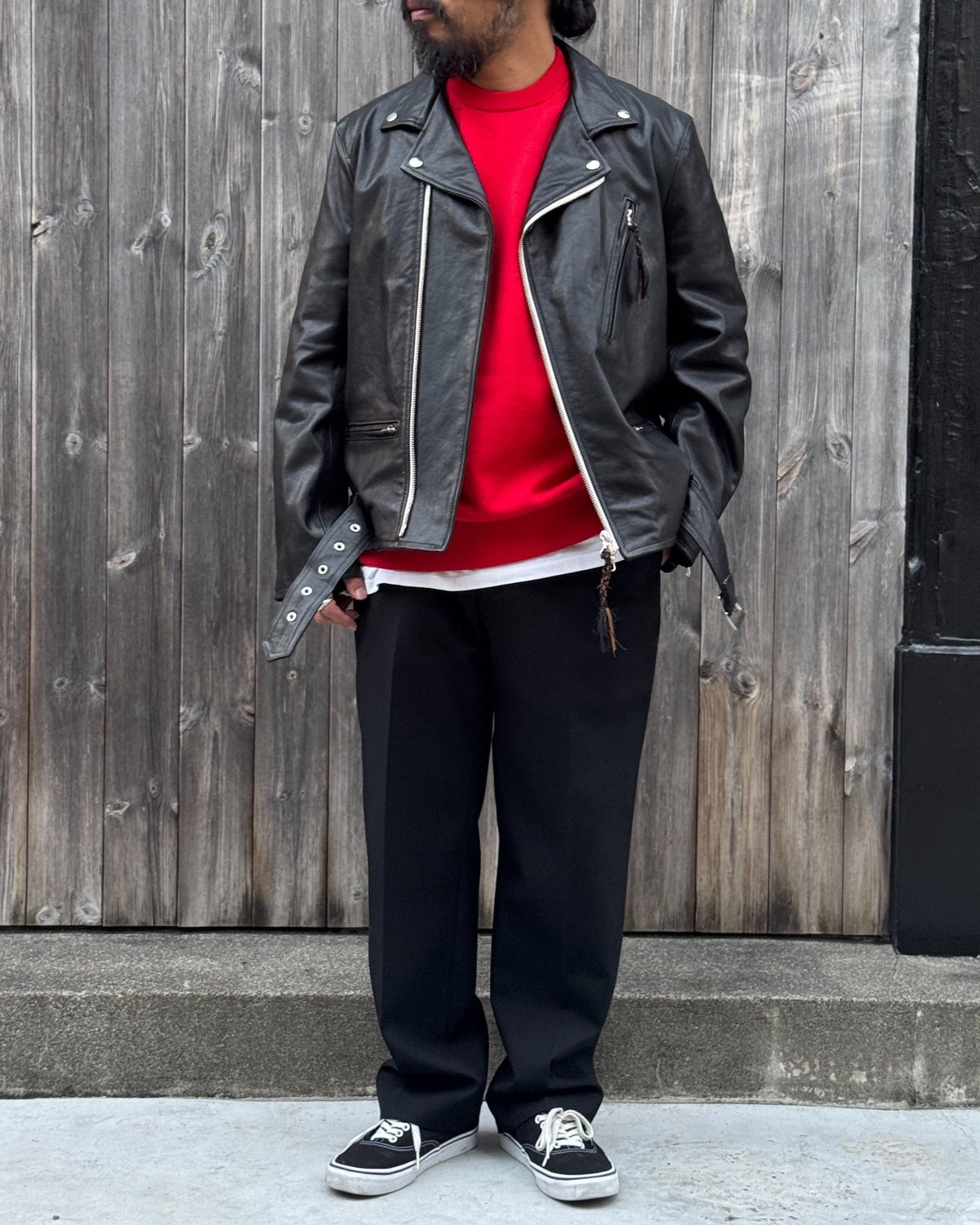 DIGAWEL / Leather biker jacket (DWAB012)
