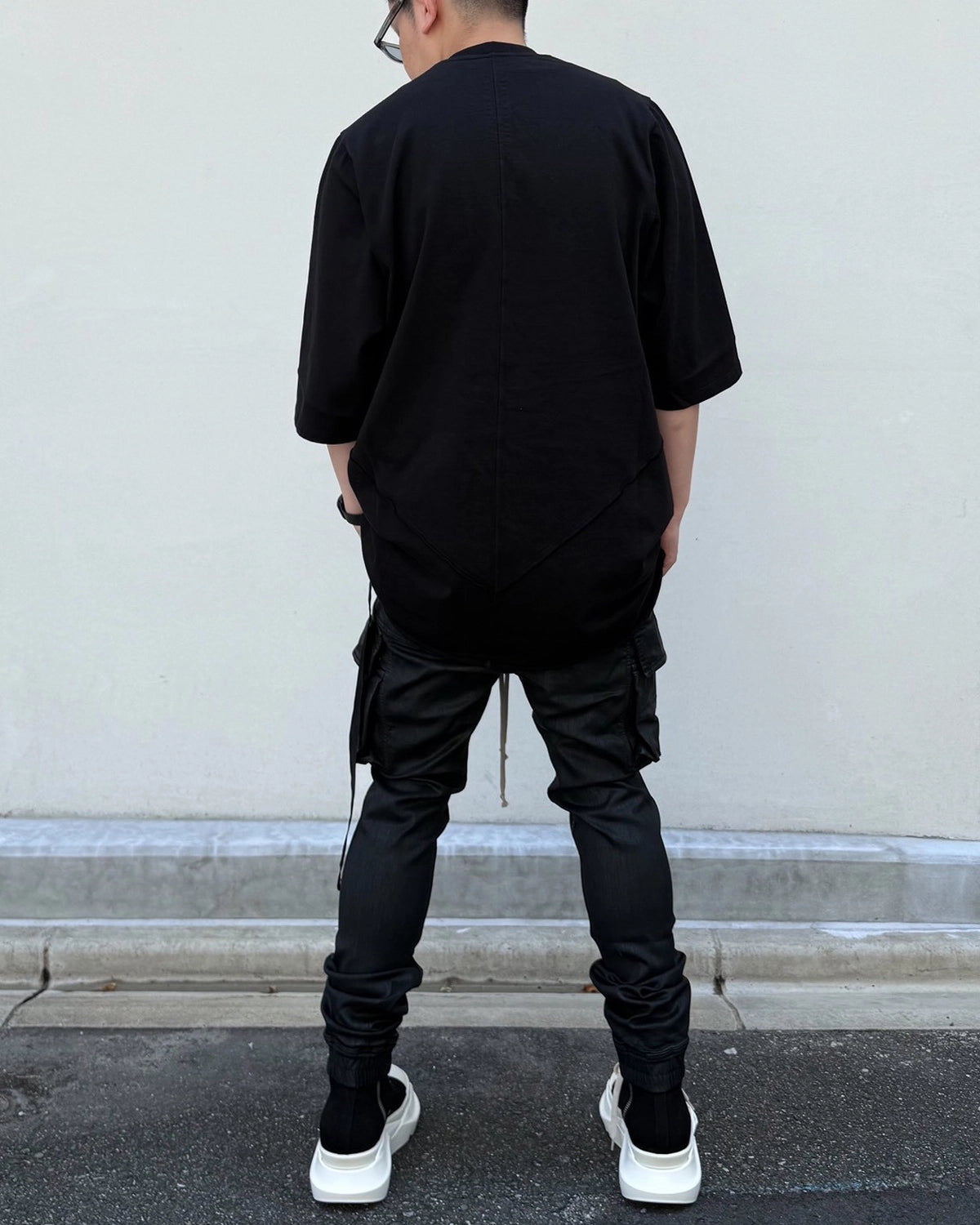 Rick Owens DRKSHDW / DENIM SHOES -CARGO ABSTRACT SNEAKS (DU02F6841)