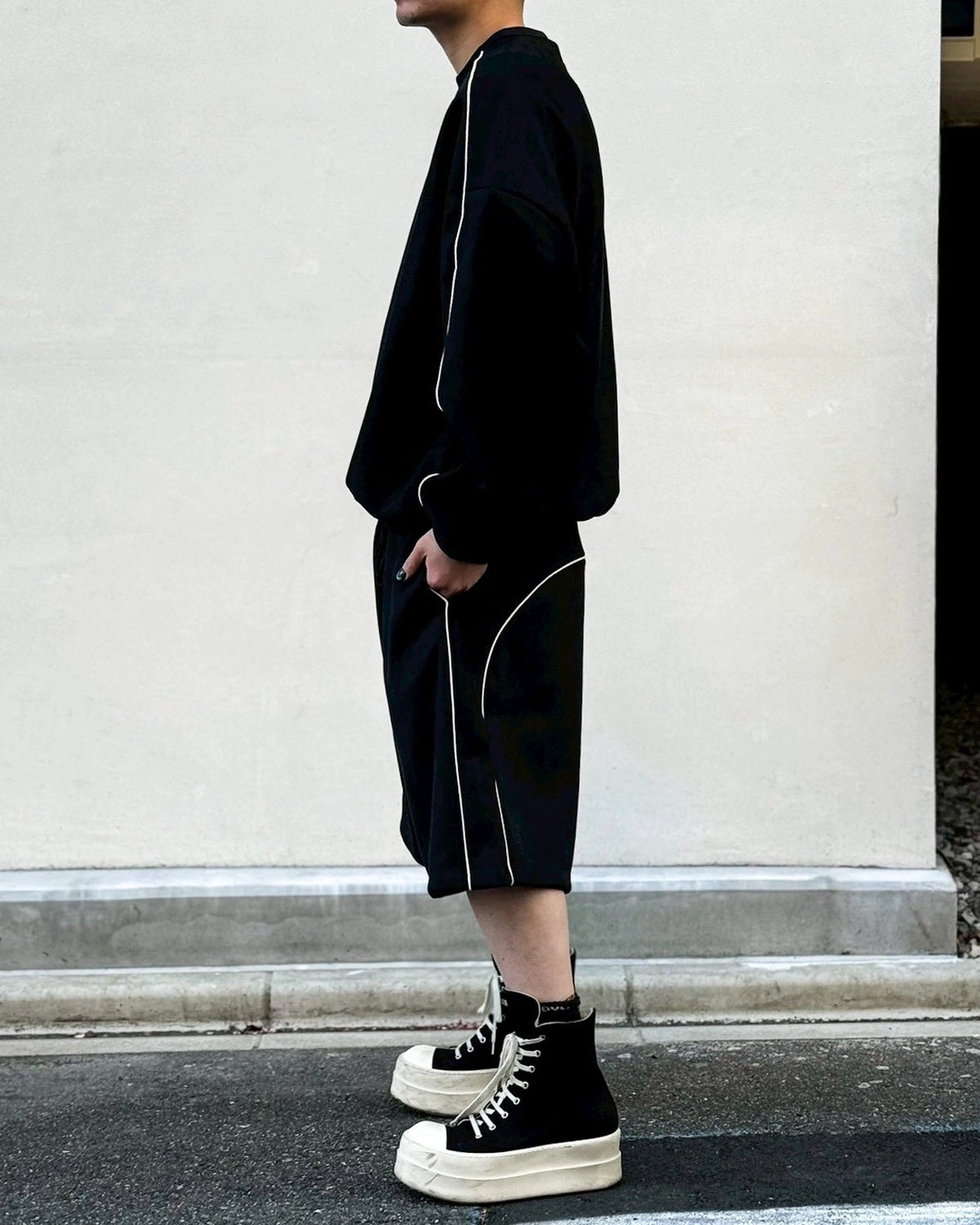 ESSENTIALS / SIGNATURE MODERN CREWNECK SWEATSHIRT W/PIPING (192SP266751F)