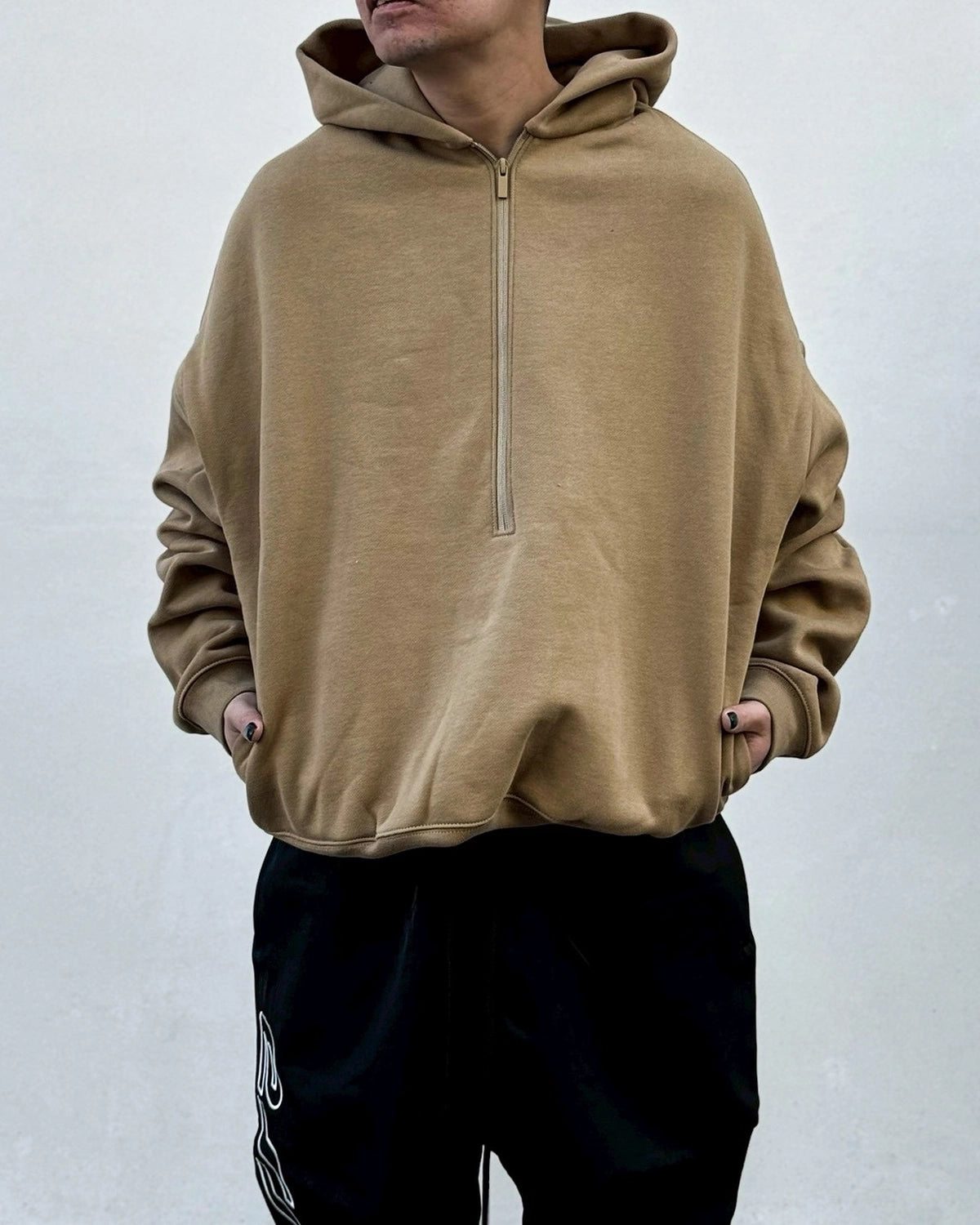 ESSENTIALS / PROPERTY LOUNGE HALF ZIP HOODIE (192SP266911F)