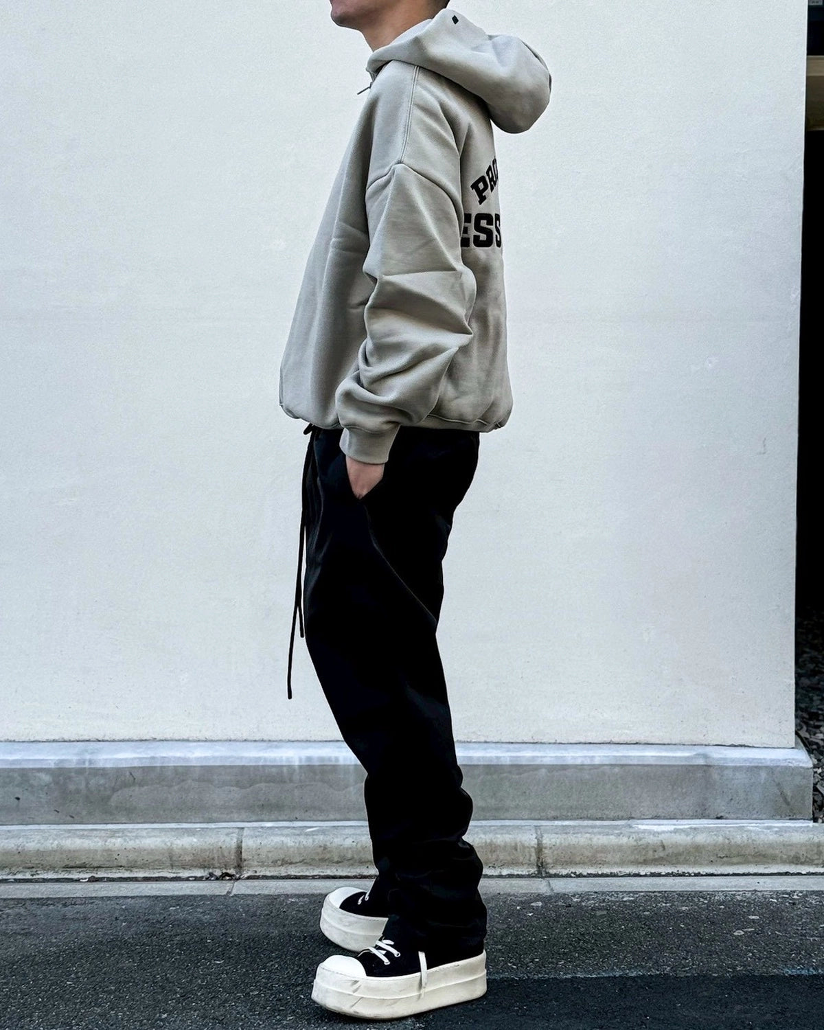 ESSENTIALS / PROPERTY LOUNGE HALF ZIP HOODIE (192SP266911F)
