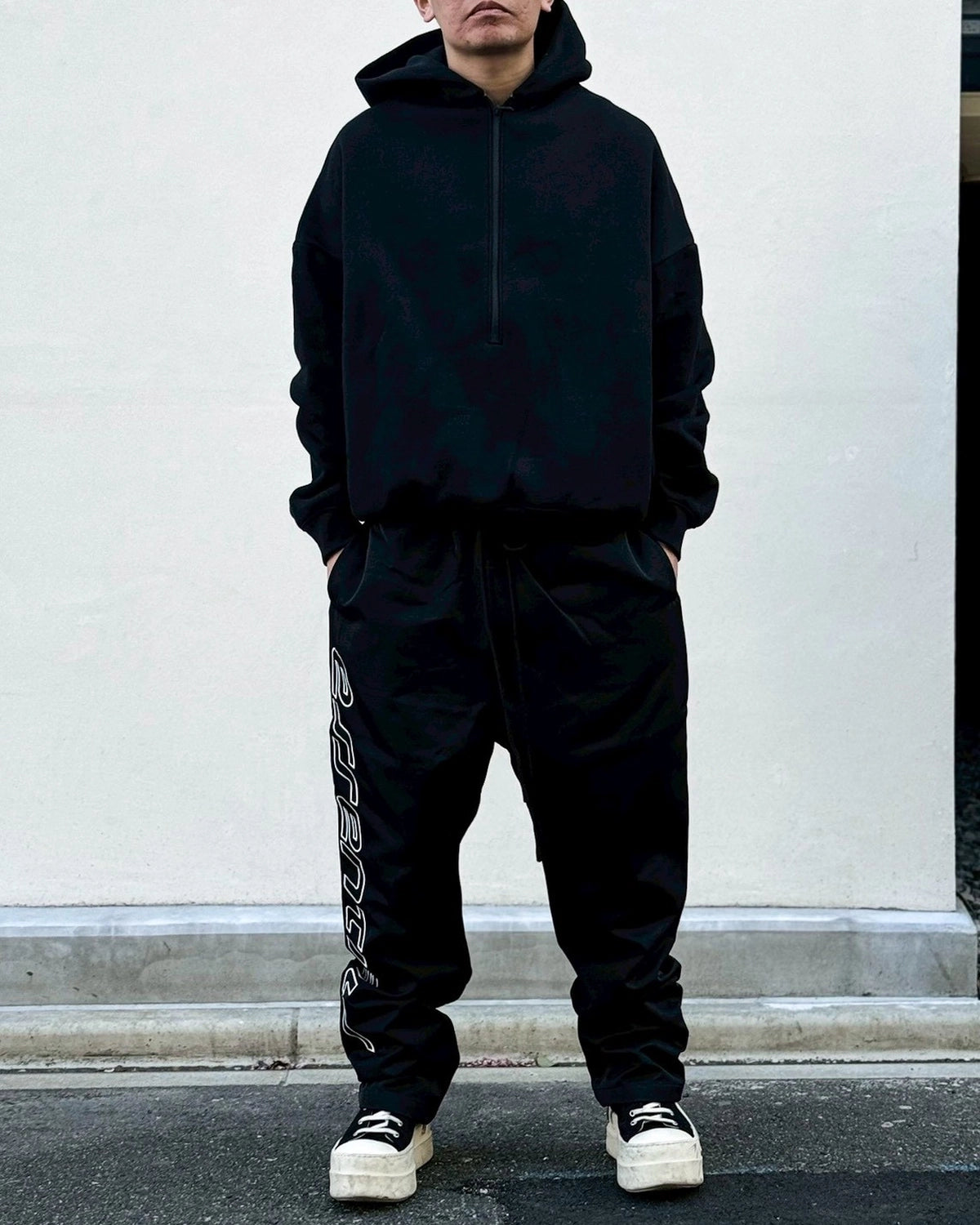 ESSENTIALS / PROPERTY LOUNGE HALF ZIP HOODIE (192SP266911F)
