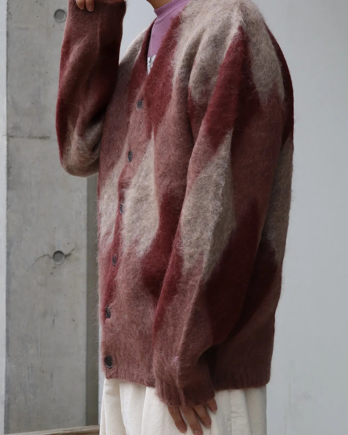 GDC / Argyle Mohair Cardigan (GD0465)