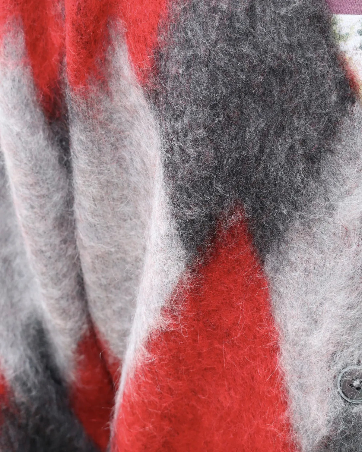 GDC / Argyle Mohair Cardigan (GD0465)