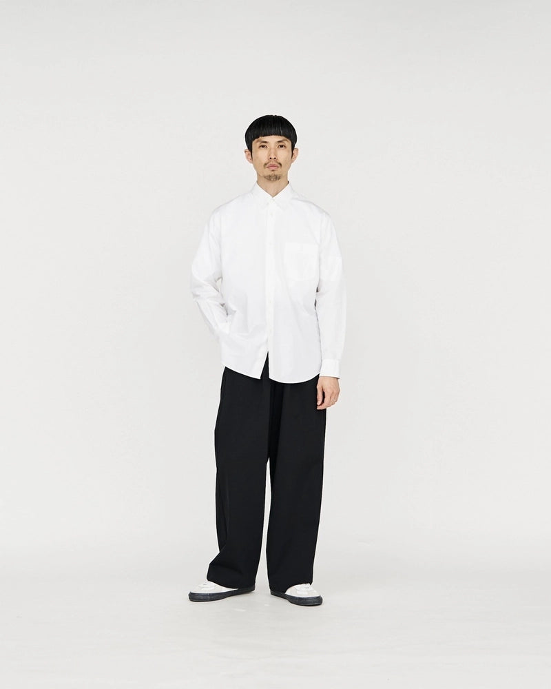 Graphpaper / High Count Regular Collar Round Cut Oversized Shirt (GM253-50030B)
