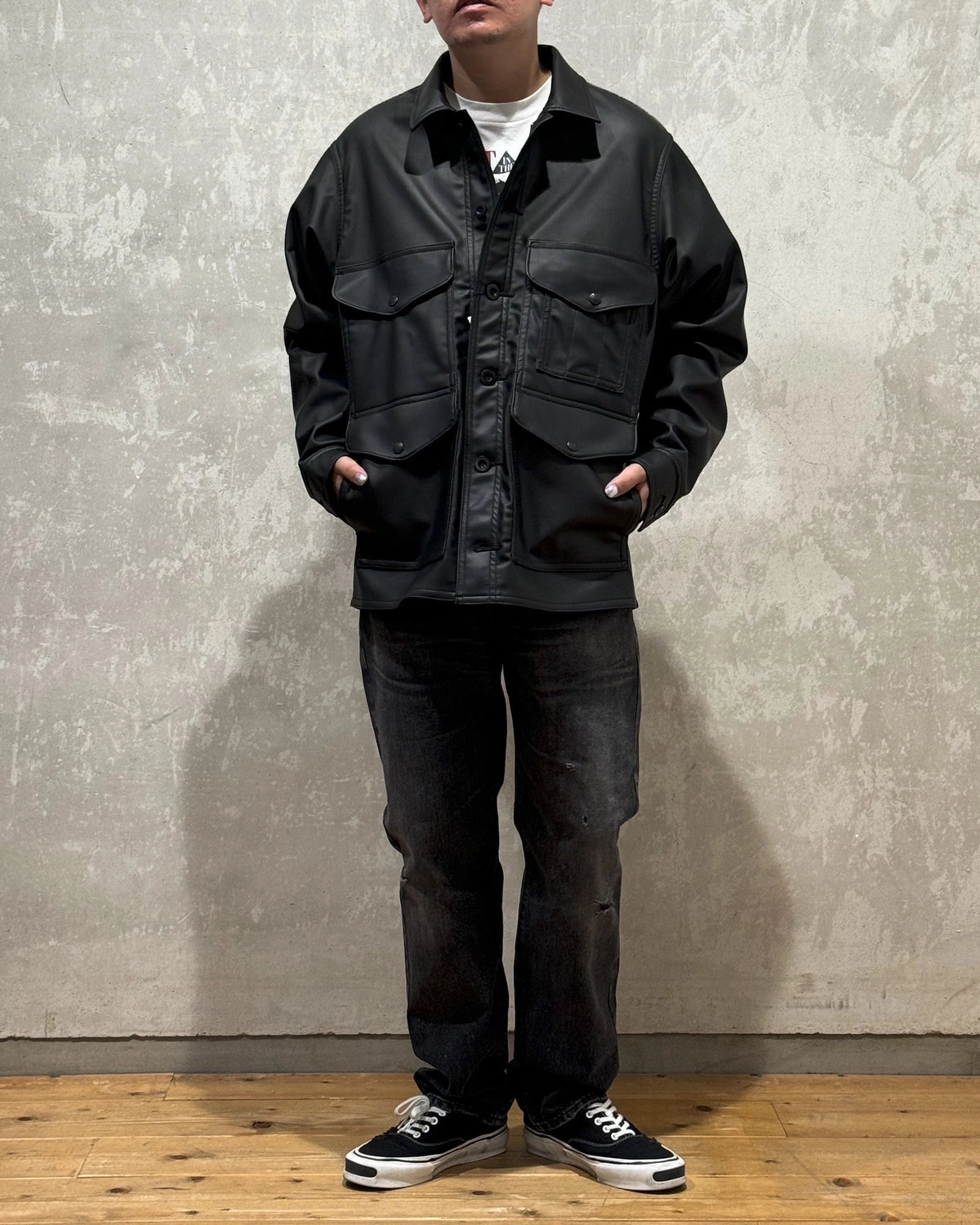 JUNYA WATANABE MAN / 合成皮革(ポリウレタン樹脂)×ウールモッサーチェック FILSON Wネーム (WP-J020-051)