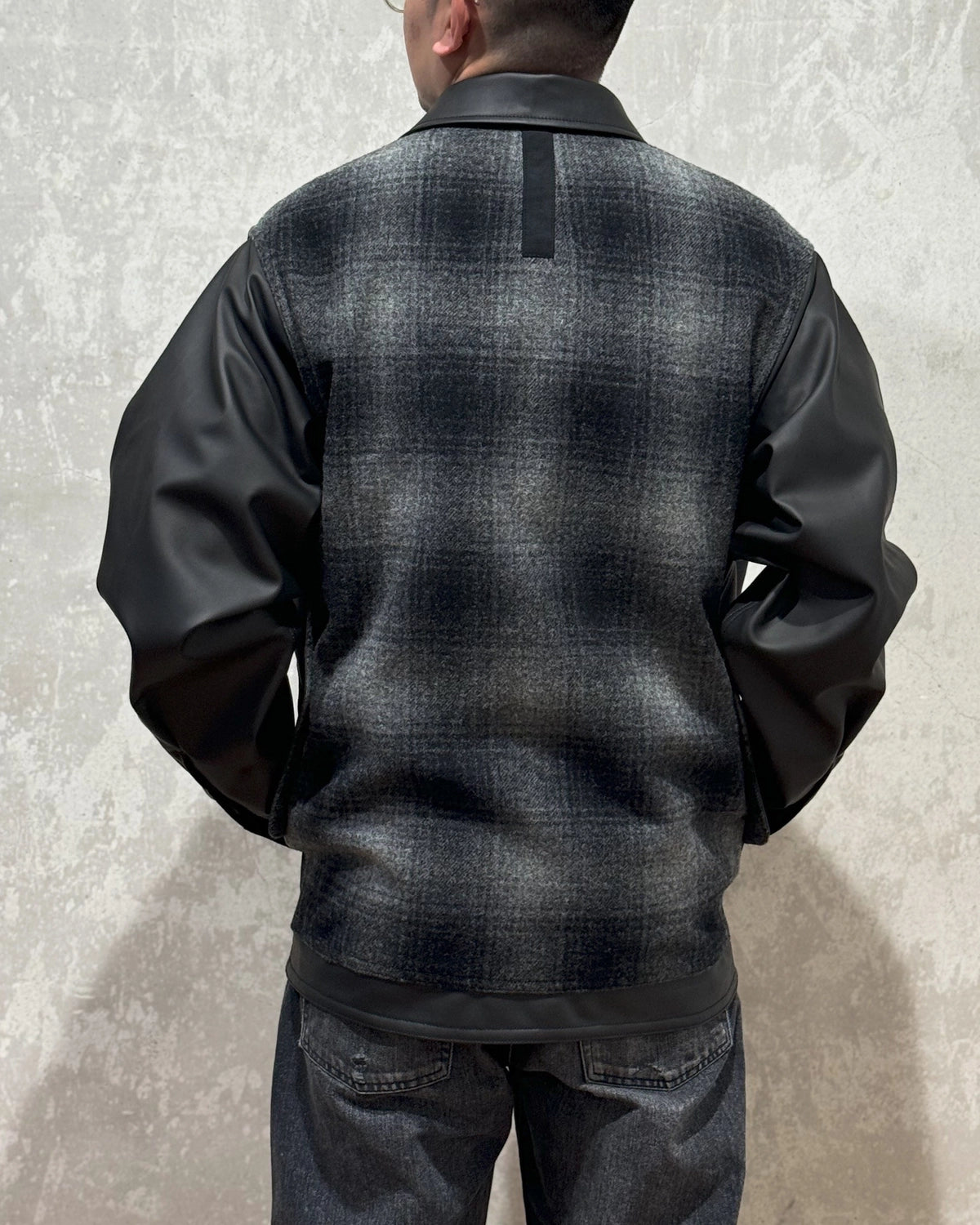 JUNYA WATANABE MAN / 合成皮革(ポリウレタン樹脂)×ウールモッサーチェック FILSON Wネーム (WP-J020-051)