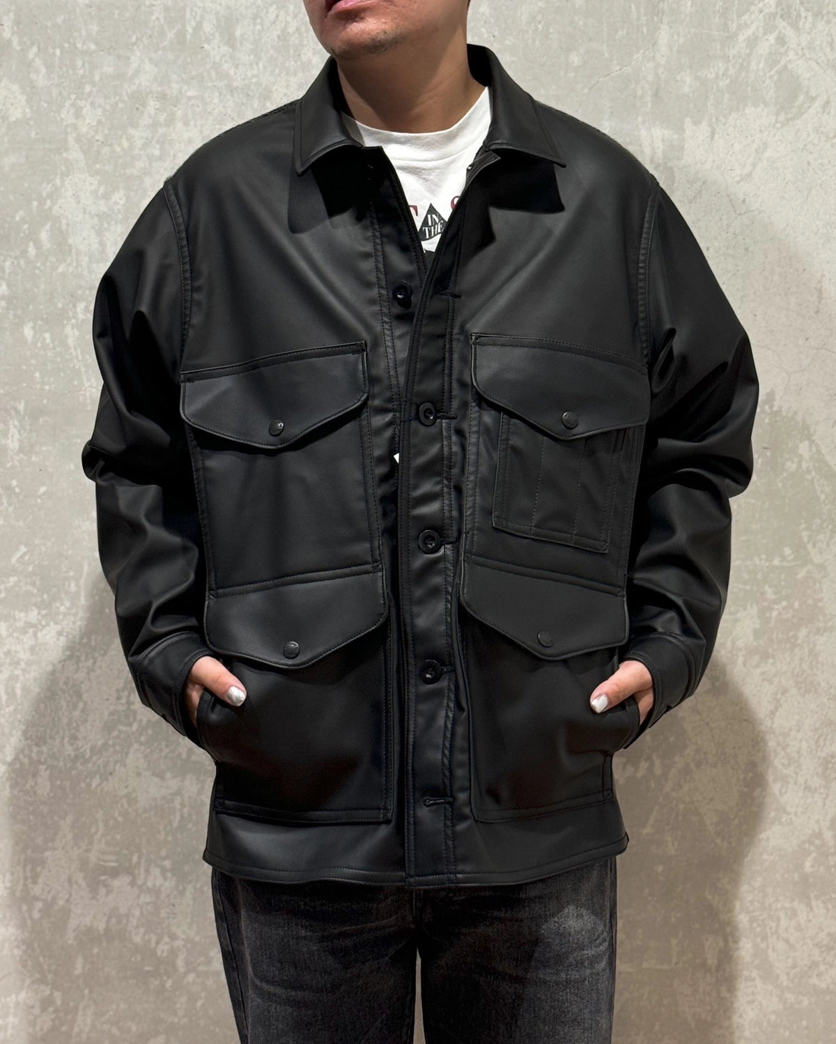JUNYA WATANABE MAN / 合成皮革(ポリウレタン樹脂)×ウールモッサーチェック FILSON Wネーム (WP-J020-051)