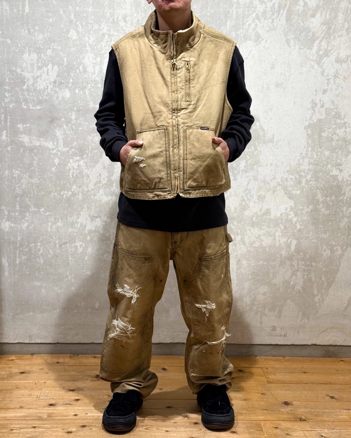 KAMIYA / BORO Boa Lining Duck Vest (G15VT102)