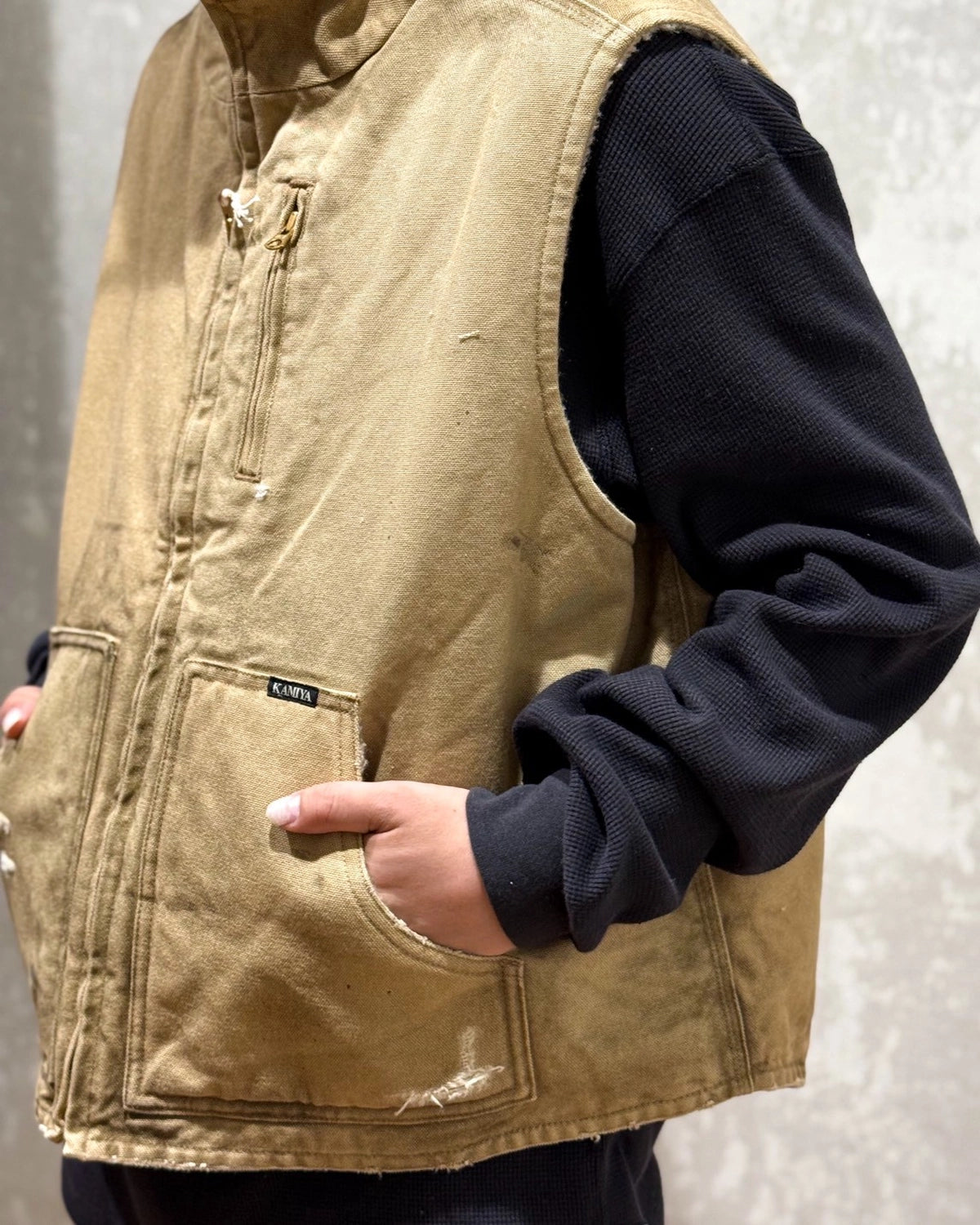 KAMIYA / BORO Boa Lining Duck Vest (G15VT102)