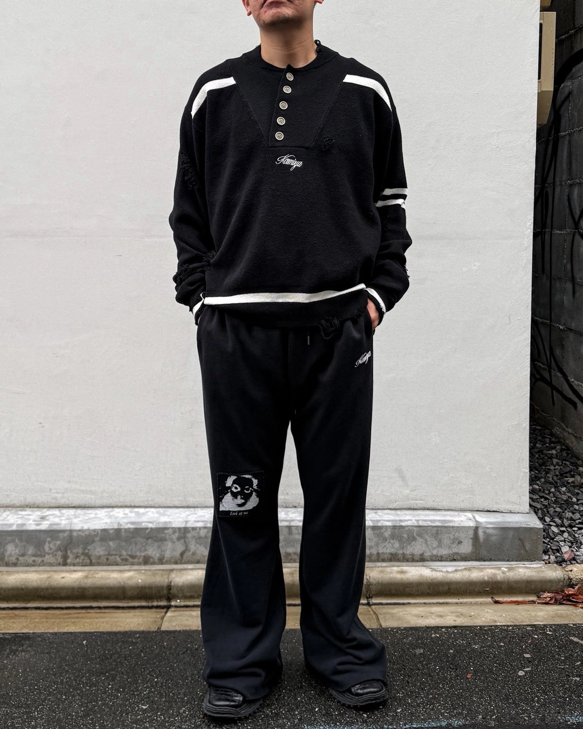 KAMIYA / Army Henley Knit (G17PO079)