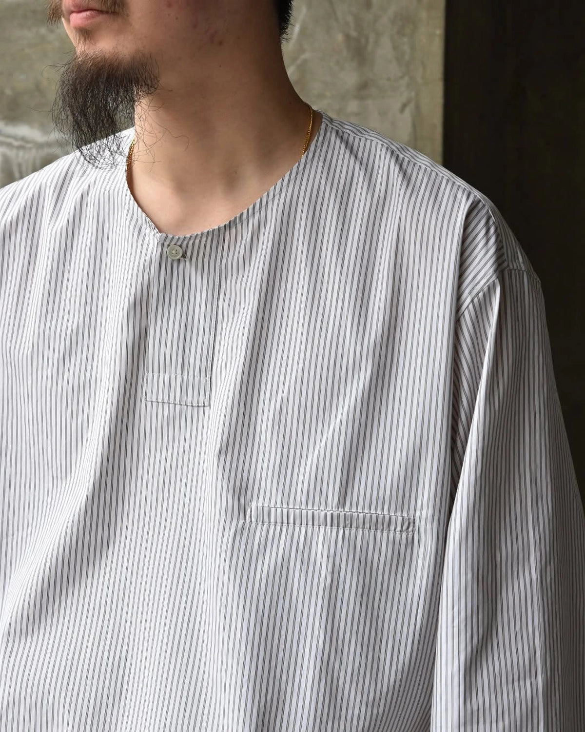 LEMAIRE / SHORT SLEEVE HENLEY TOP (TO1326 LF1409)