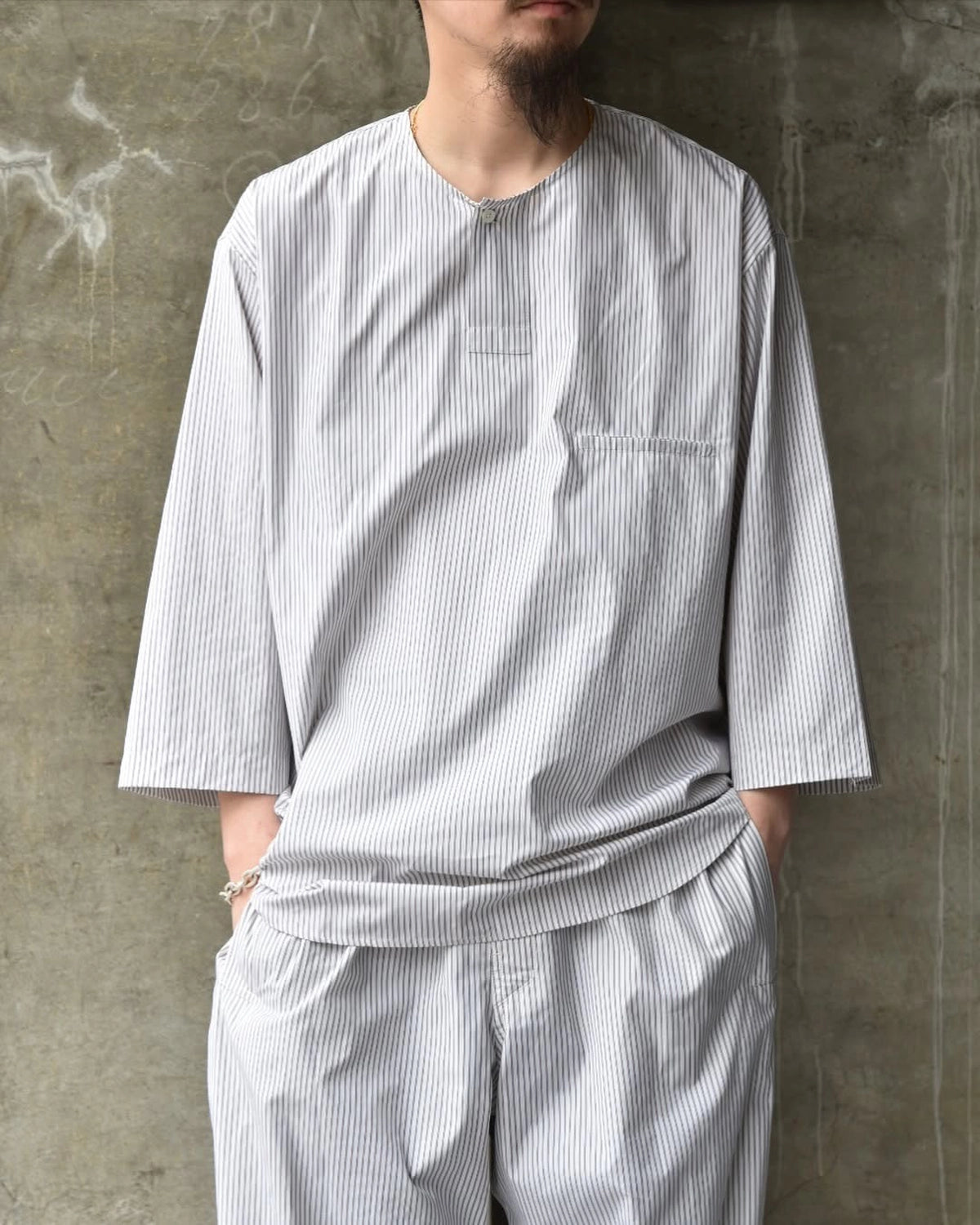 LEMAIRE / SHORT SLEEVE HENLEY TOP (TO1326 LF1409)