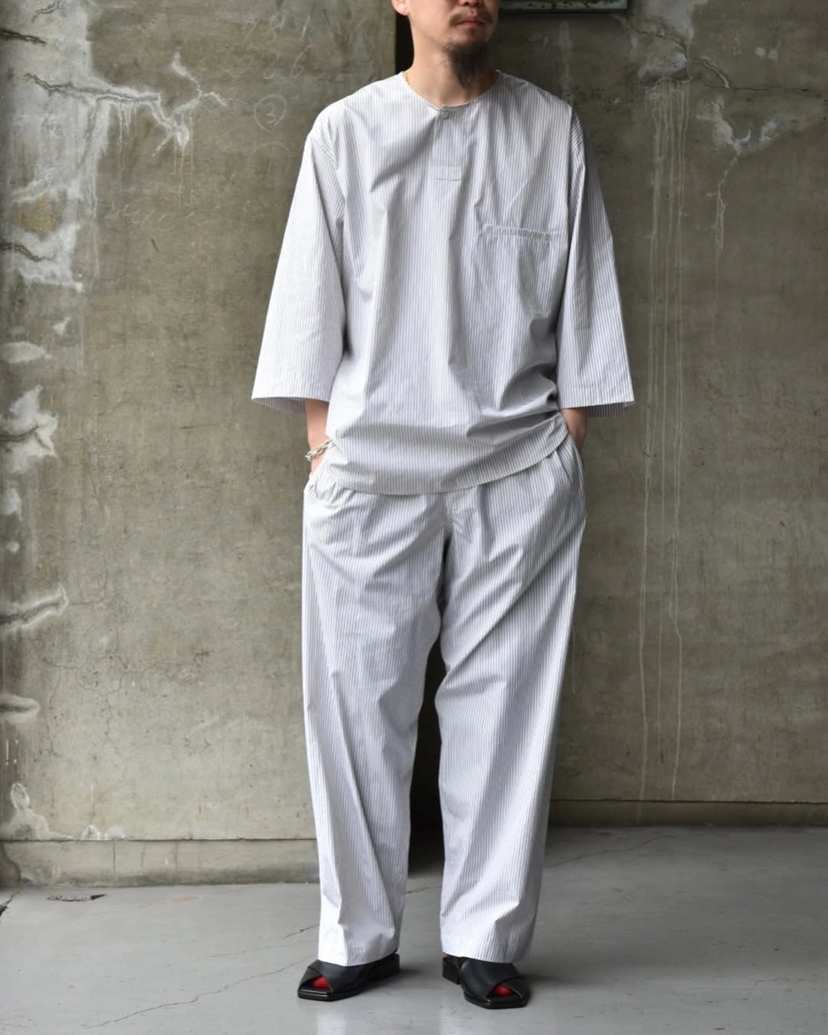 LEMAIRE / SHORT SLEEVE HENLEY TOP (TO1326 LF1409)