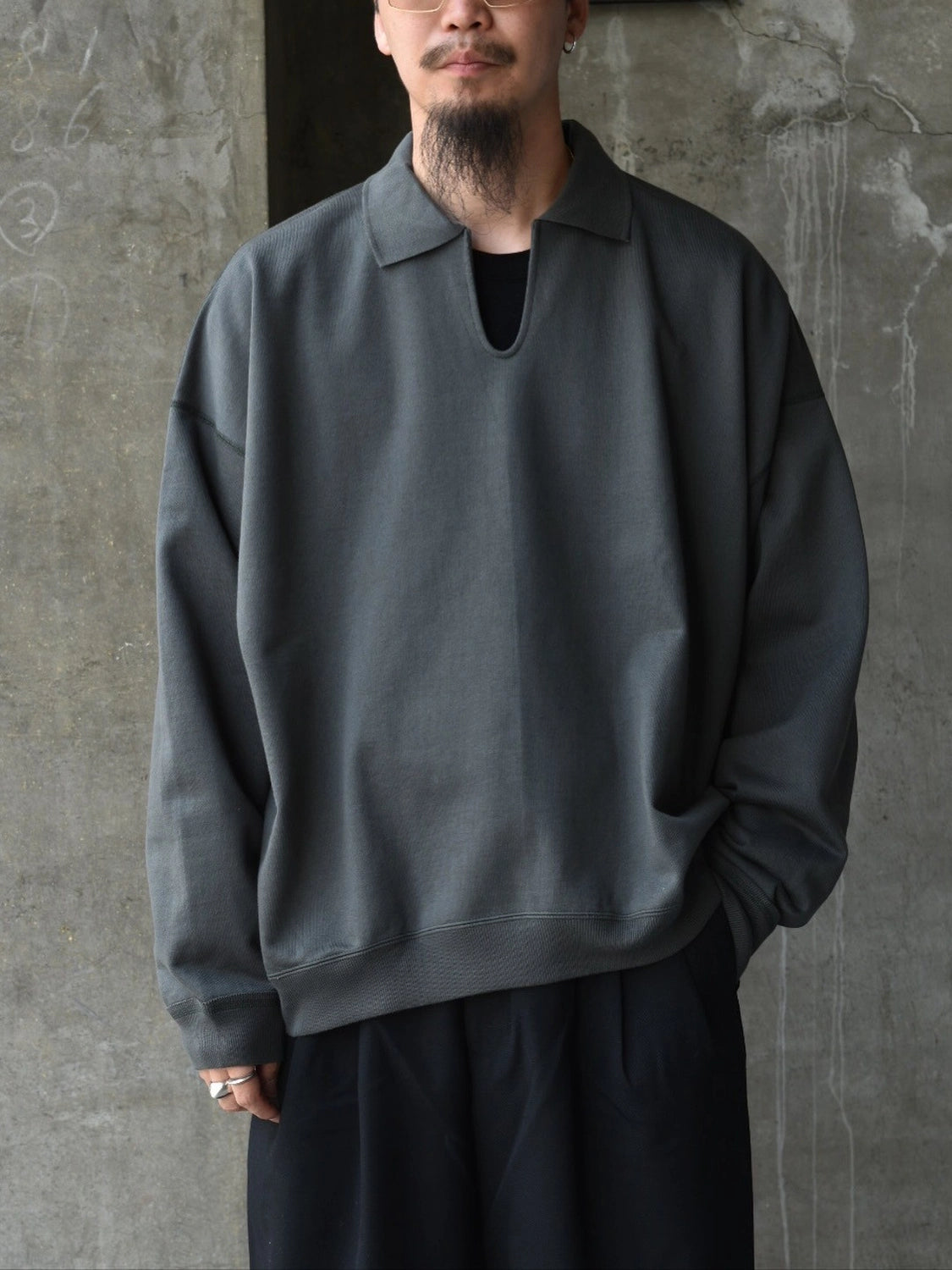 MARKAWARE / Organic Cotton Heavy Fleece Skipper Huge Sweat (A25C09CS04C)