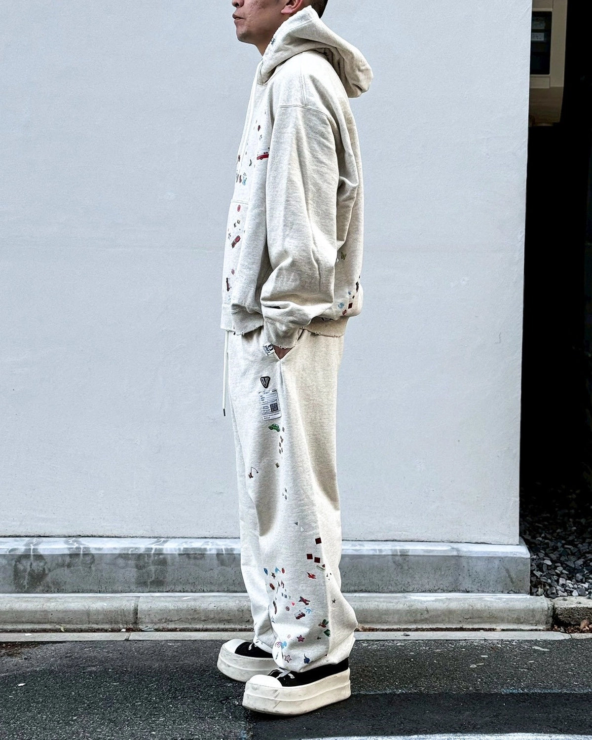 Maison MIHARA YASUHIRO / Kids Sticker Printed Hoodie (J16HD731)