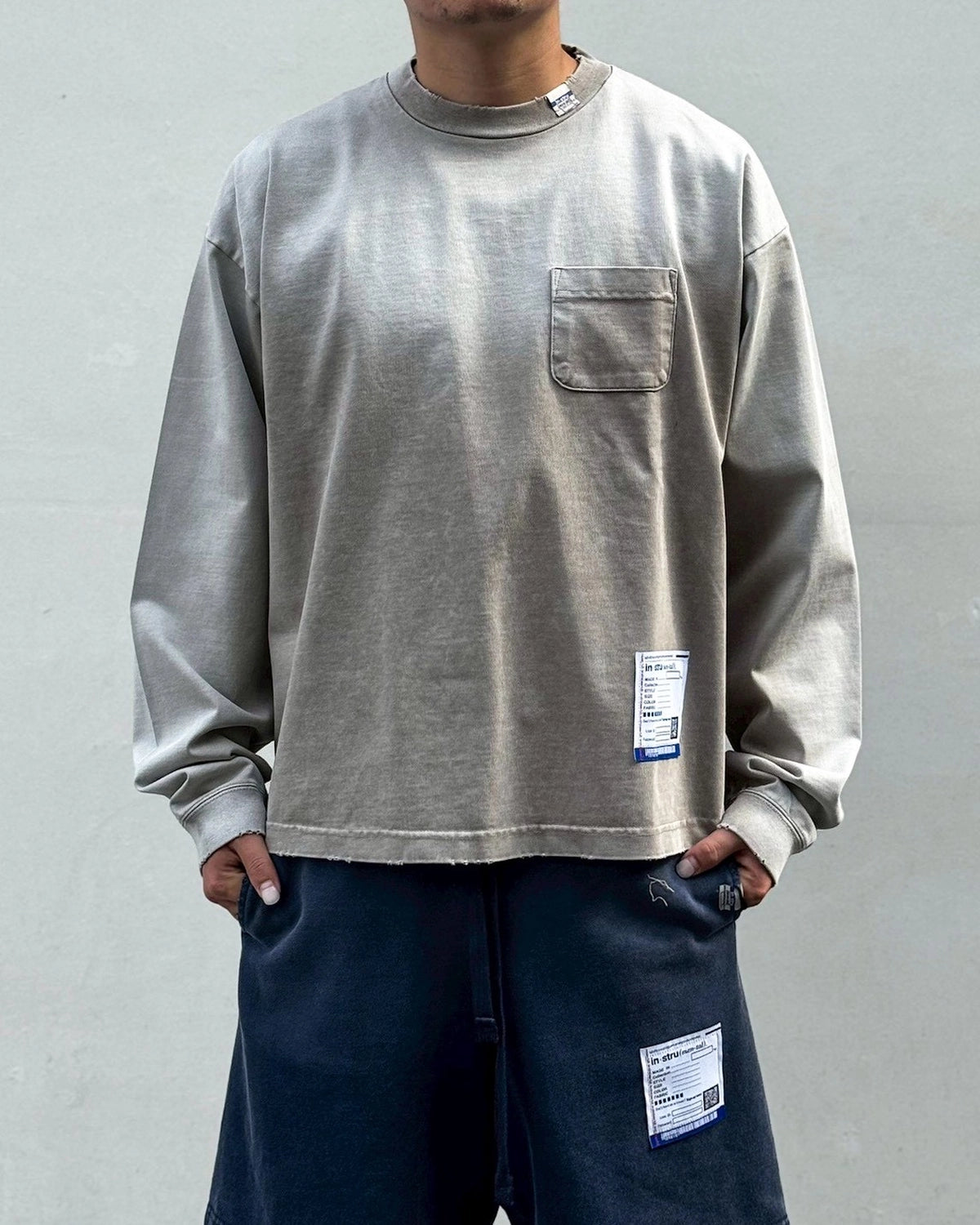Maison MIHARA YASUHIRO in・stru(men-tal). / Heavy Weight Jersey Pocket Long-sleeve T-shirt (I17LT536)