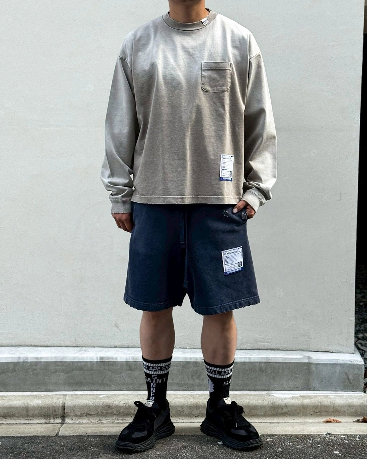 Maison MIHARA YASUHIRO in・stru(men-tal). / Heavy Weight Jersey Pocket Long-sleeve T-shirt (I17LT536)