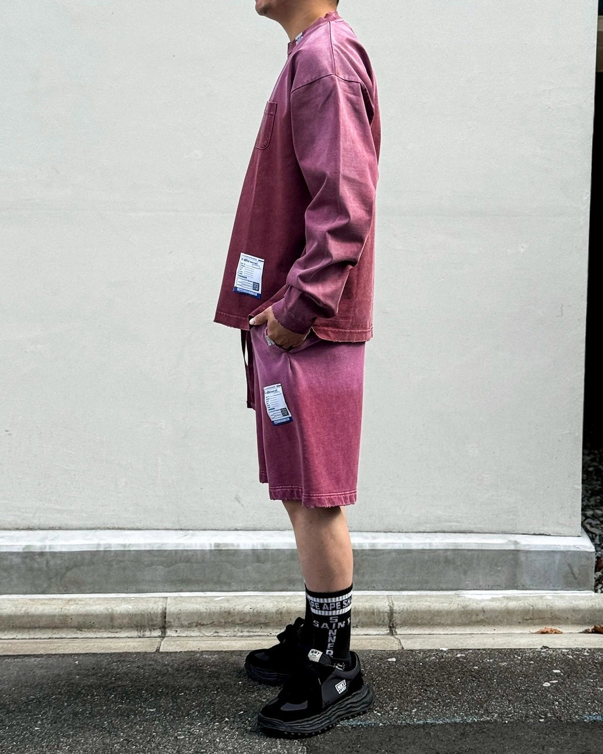 Maison MIHARA YASUHIRO in・stru(men-tal). / Sun Faded Like Distressed Long Sleeve T-Shirt (I17LT525)