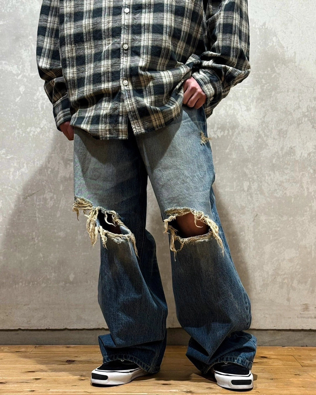 KAMIYA / Denim Wide Pants (G14PT036)