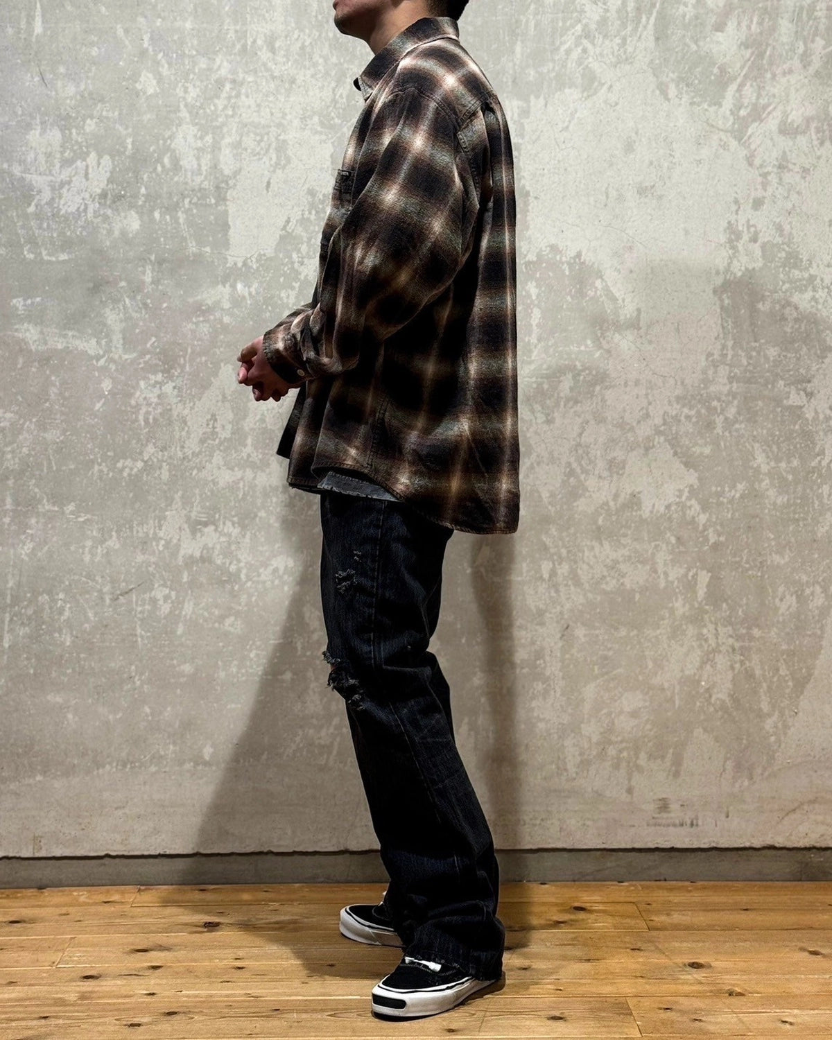 KAMIYA / DENIM FLARE PANTS (G14PT037)