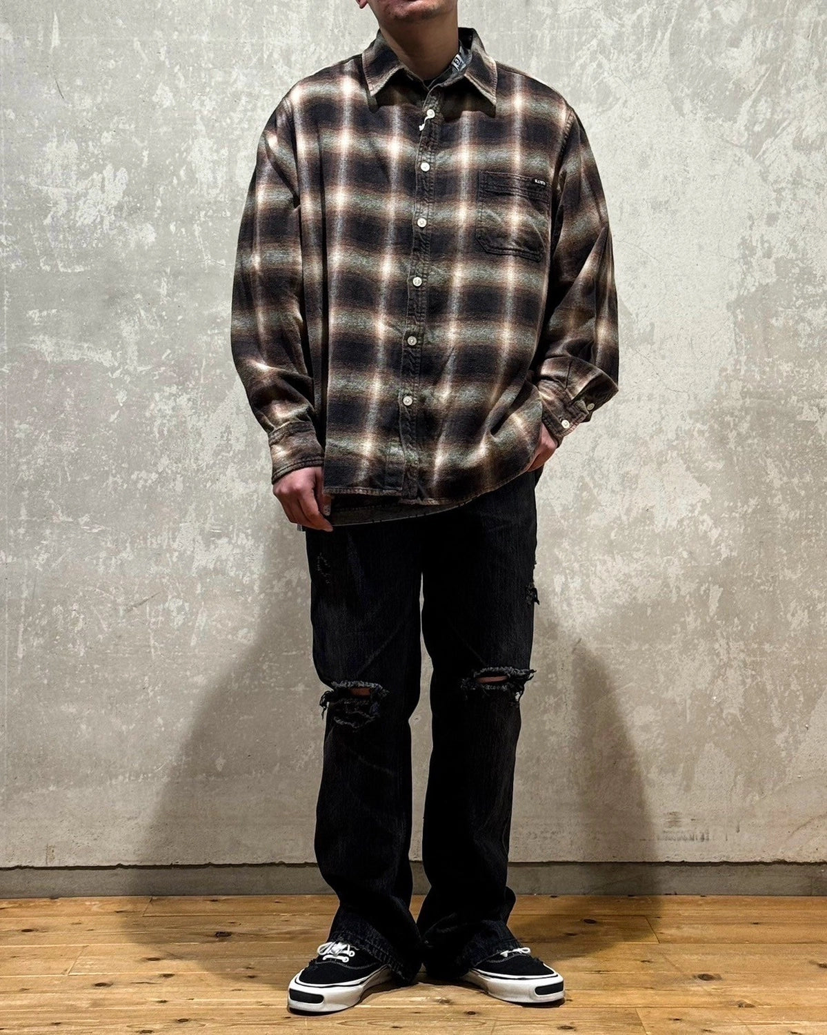 KAMIYA / DENIM FLARE PANTS (G14PT037)