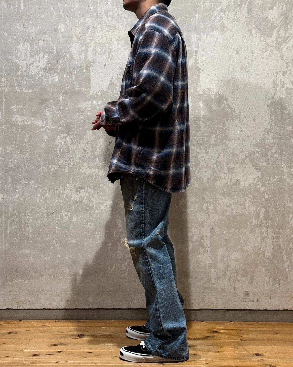 KAMIYA / DENIM FLARE PANTS (G14PT037)