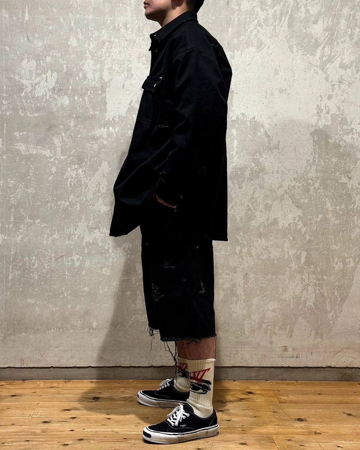 KAMIYA / BORO Duck Painter Bermuda Pants (G14PT093)