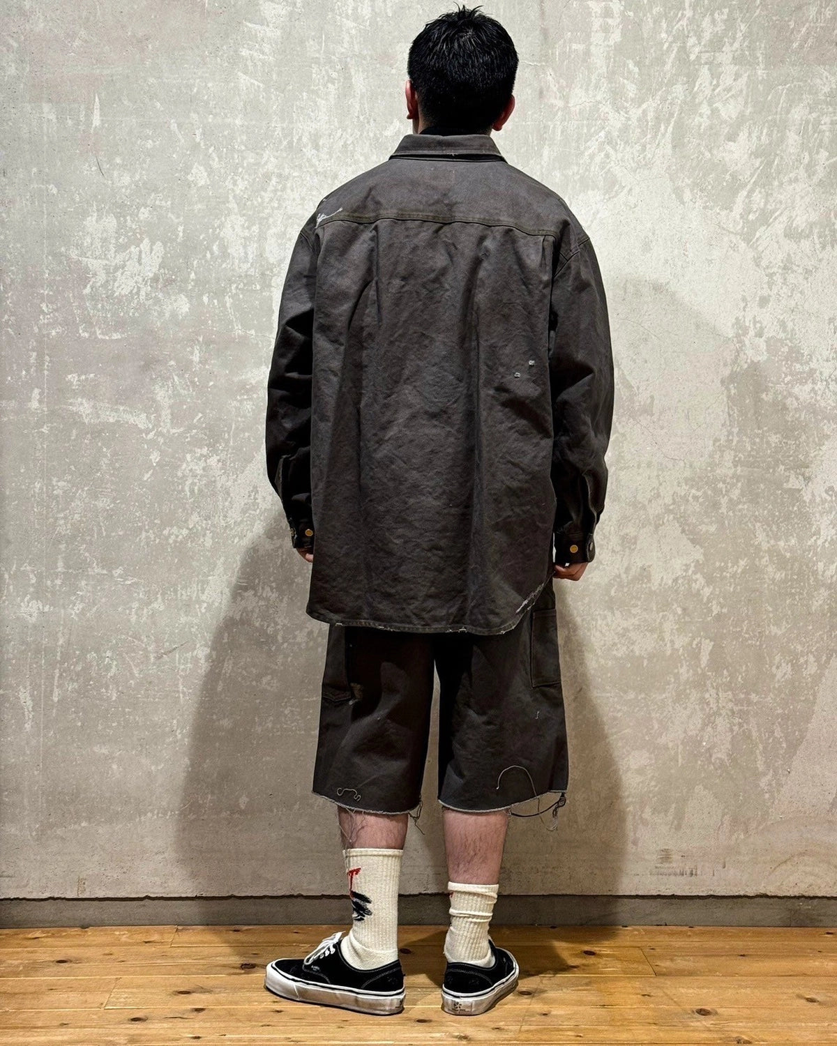 KAMIYA / BORO Duck Painter Bermuda Pants (G14PT093)
