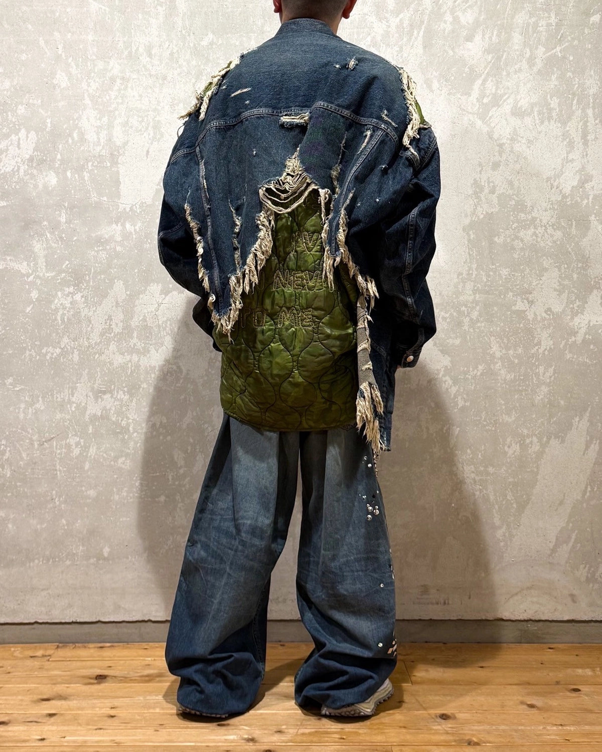 Maison MIHARA YASUHIRO / Military Jacket Layered Denim Jacket (J15BL121)