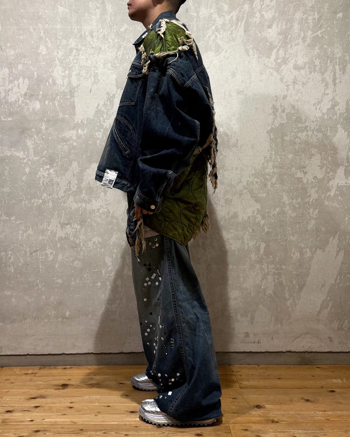 Maison MIHARA YASUHIRO / Military Jacket Layered Denim Jacket (J15BL121)